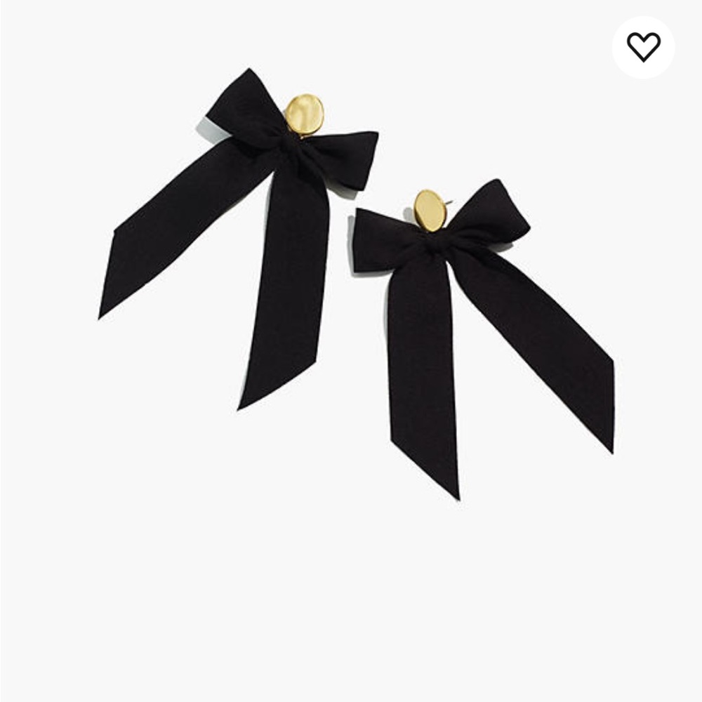 Madewell satin bow statement earrings